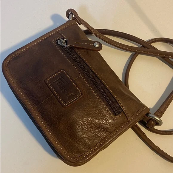 Fossil Brown Leather Crossbody Bag - Picture 2 of 7